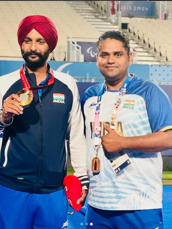 Dr. Jay Singh Yadav with a champion athlete